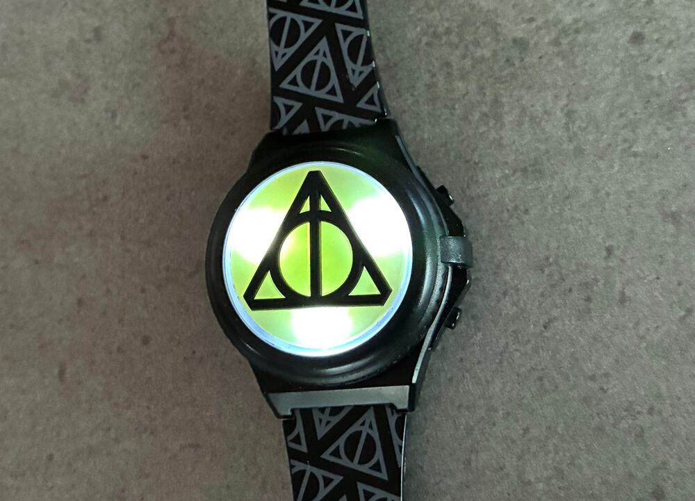 Harry Potter Kid's Accutime Digital Watch Deathly Hallows Light‑Up Working